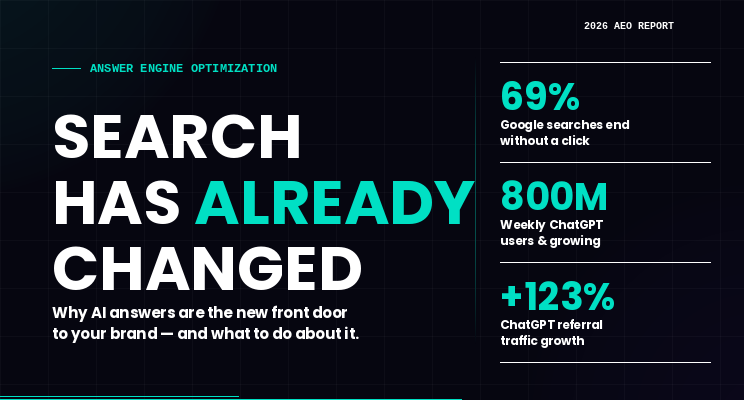 Search has already changed. Why AI answers are the new front door to your brand.